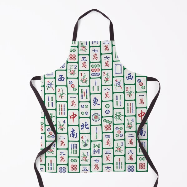 Item preview, Traditional Mahjong Tiles In Neat Pattern Green Background Version 1 designed and sold by teeworthy.