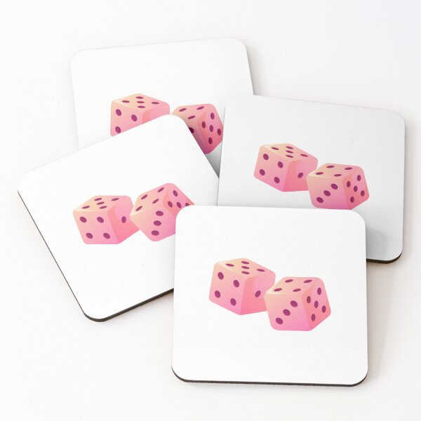 Item preview, Pink Dice – Cute Gradient Casino Illustration designed and sold by ColorloomArt.