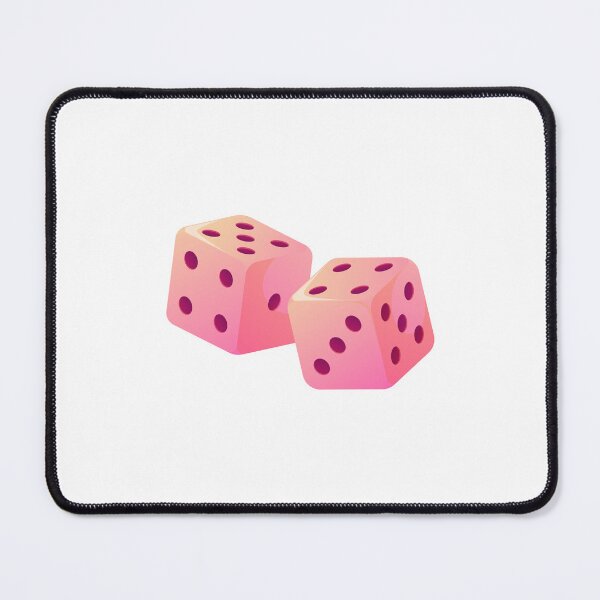 Item preview, Pink Dice – Cute Gradient Casino Illustration designed and sold by ColorloomArt.
