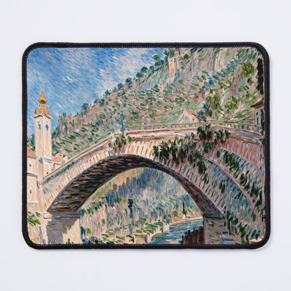 Item preview, Bridge at Dolceacqua - A Serene Glimpse of Mediterranean Tranquility designed and sold by artdesignsnow.