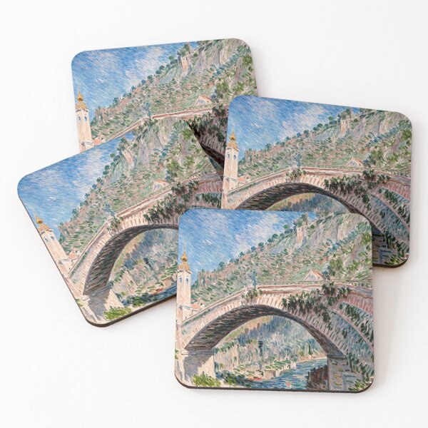 Item preview, Bridge at Dolceacqua - A Serene Glimpse of Mediterranean Tranquility  designed and sold by artdesignsnow.