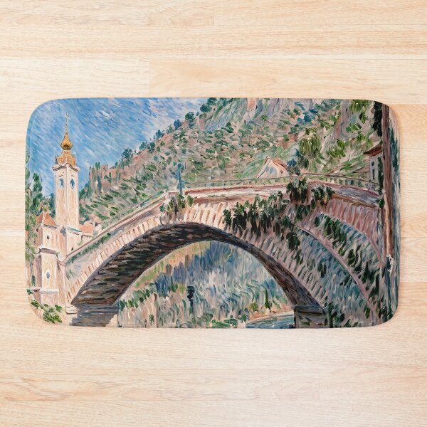 Item preview, Bridge at Dolceacqua - A Serene Glimpse of Mediterranean Tranquility  designed and sold by artdesignsnow.