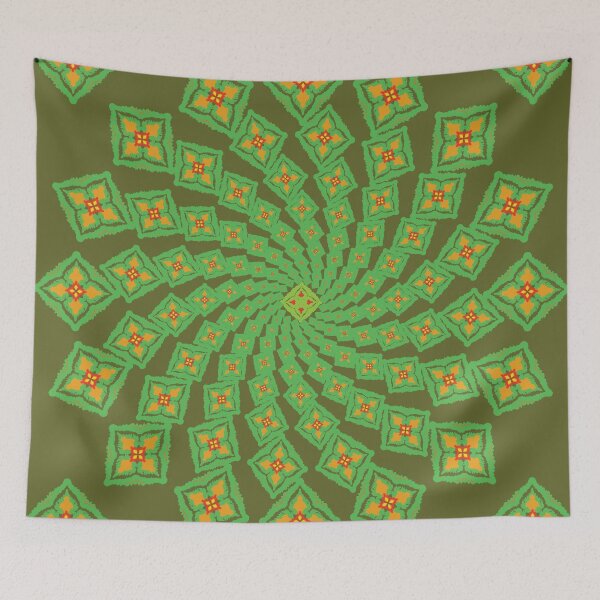 Item preview, Sacred Green Growth Mandala designed and sold by OIL Pattern Design .