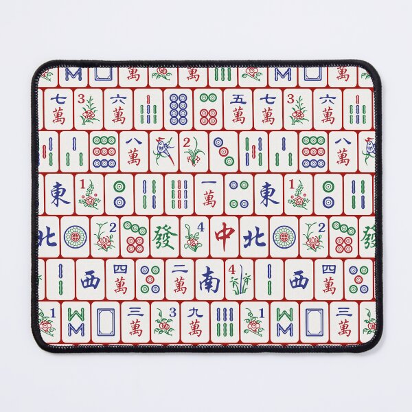 Item preview, Traditional Mahjong Tiles In Neat Pattern Red Background Version 2 designed and sold by teeworthy.