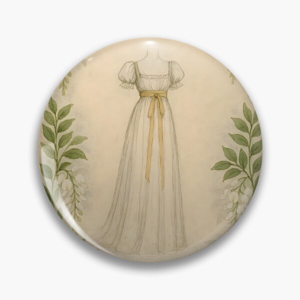 Item preview, Regency Silhouette in Wisteria White – Botanical Frame on Vintage Paper designed and sold by EmeraldeaArt.