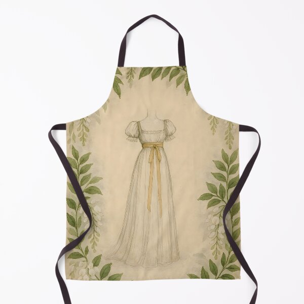 Item preview, Regency Silhouette in Wisteria White – Botanical Frame on Vintage Paper designed and sold by EmeraldeaArt.