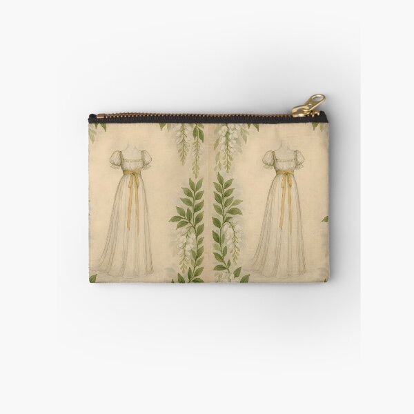 Item preview, Regency Silhouette in Wisteria White – Botanical Frame on Vintage Paper designed and sold by EmeraldeaArt.