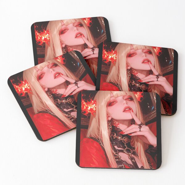 Item preview, Manga Demon Girl With Red Eyes Portrait designed and sold by ResistM.