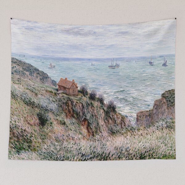 Item preview, Cabin of the Customs Watch - A Coastal Haven Amidst Nature's Majesty designed and sold by artdesignsnow.