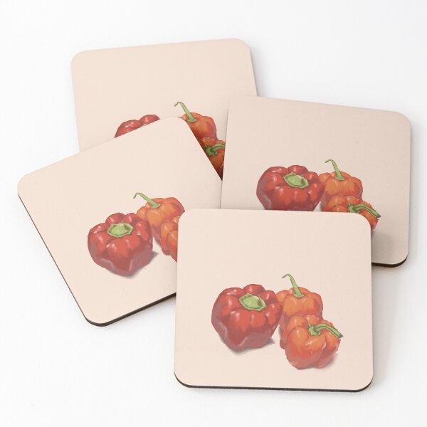 Item preview, Three red bell peppers designed and sold by Marcus.c.douglas.