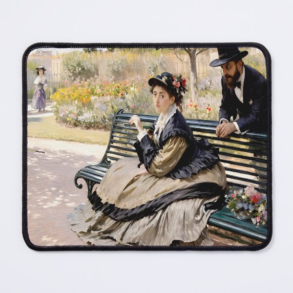 Item preview, Camille Monet on a Garden Bench - A Serene Portrait of Domestic Bliss designed and sold by artdesignsnow.