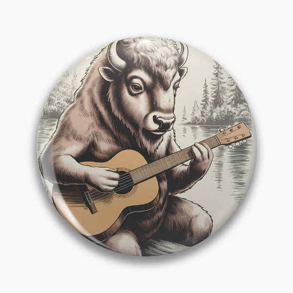 Item preview, A Bison Playing the Guitar - National Guitar Day designed and sold by Art-Arcade6.