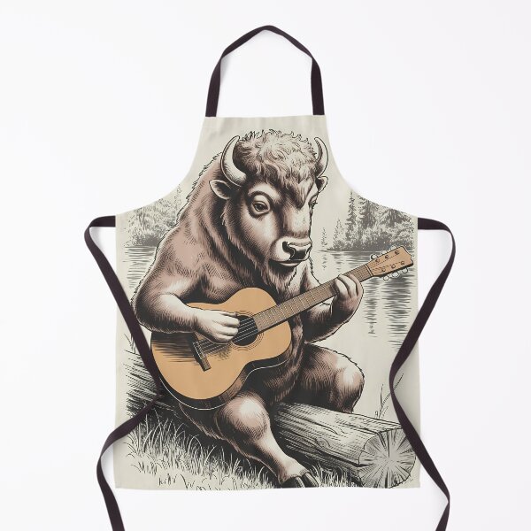 Item preview, A Bison Playing the Guitar - National Guitar Day designed and sold by Art-Arcade6.