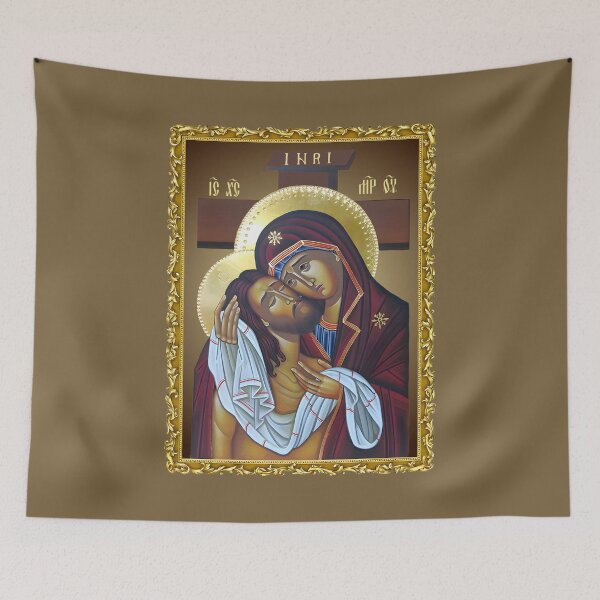Item preview, icon of the Theotokos The Lamentation of Christ , pieta , Pity, Icon Do not cry for me mother designed and sold by orthodox-icon.
