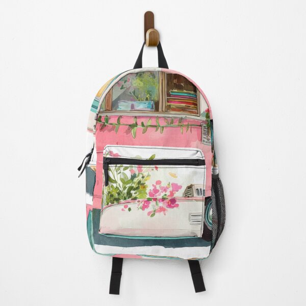 Item preview, Vintage camper in a garden setting designed and sold by anytka.