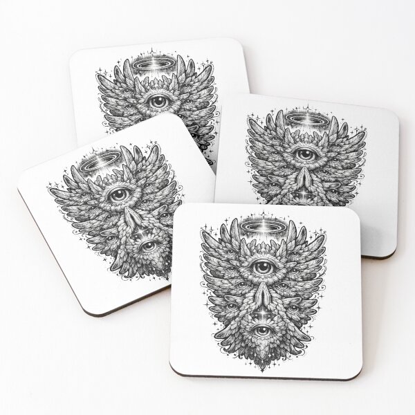 Item preview, Biblically Accurate Angel – Occult Tattoo Style Religious Art designed and sold by The Sweet Bee.