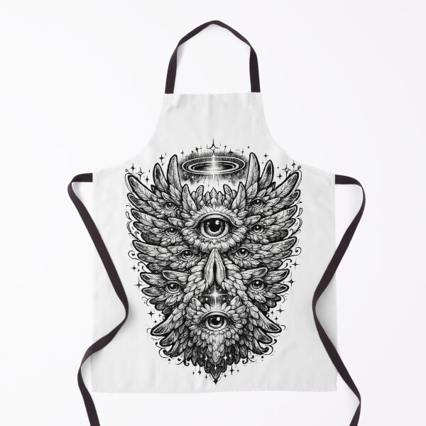 Item preview, Biblically Accurate Angel – Occult Tattoo Style Religious Art designed and sold by The Sweet Bee.