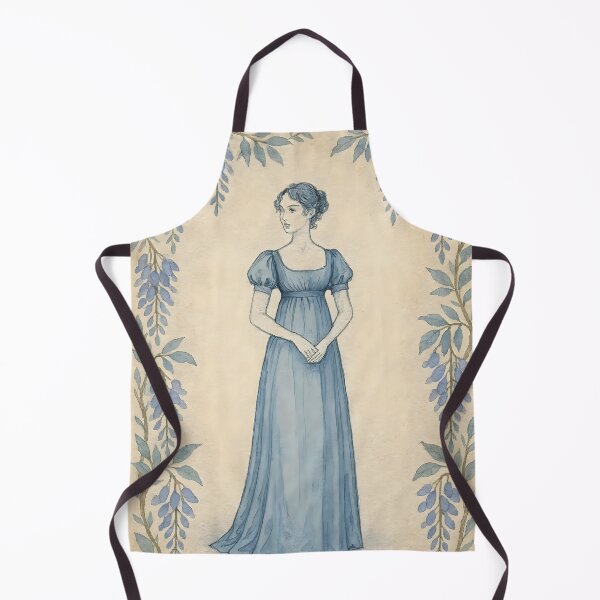 Item preview, Wisteria Blue Reverie – Regency Lady Among Cascading Blooms designed and sold by EmeraldeaArt.