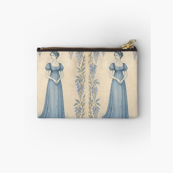 Item preview, Wisteria Blue Reverie – Regency Lady Among Cascading Blooms designed and sold by EmeraldeaArt.
