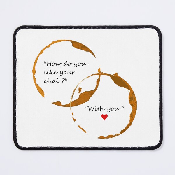 Item preview, Valentine Greeting Card – How Do You Like Your Chai? With You Love Card designed and sold by Sketchbook Studio by Aqsaa.