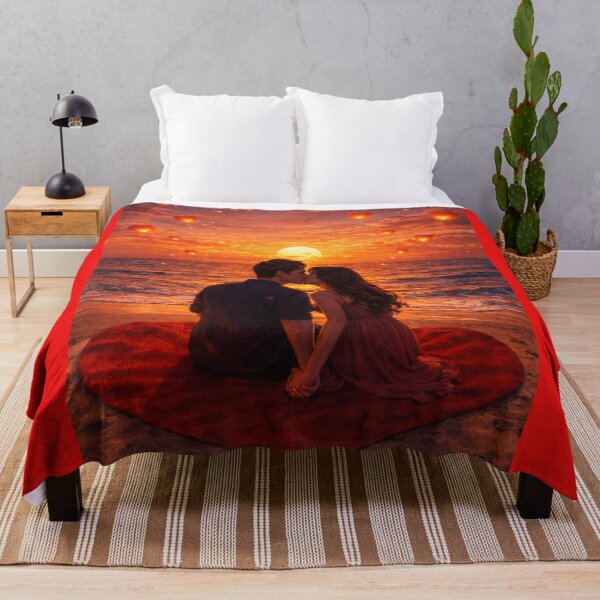Item preview, A couple in love kisses at sunset designed and sold by No socks.