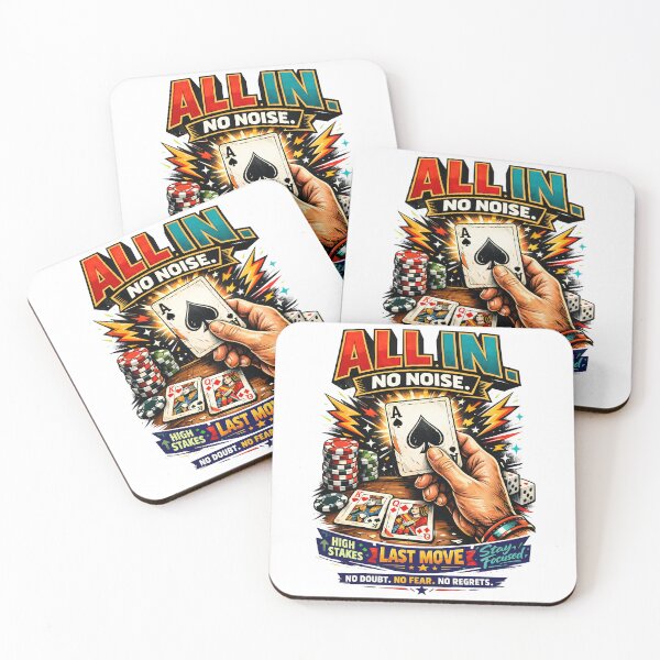 Item preview, All In No Noise Poker Art - Motivational High Stakes Gambler Ace of Spades Poster - The Last Card Success Mindset Graphic Design by Vivaan Studio designed and sold by Vivaan Studio.