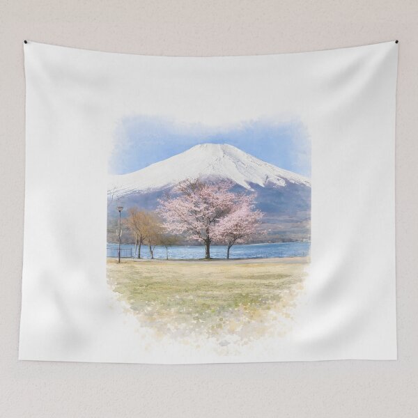 Item preview, Mount Fuji with Sakura designed and sold by HOMETOWN86.