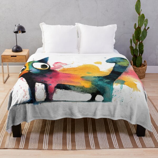 Item preview, Colorful cat in playful stance designed and sold by anytka.