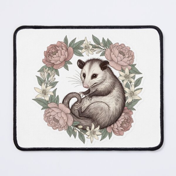 Item preview, Aesthetic Opossum Vintage Floral Cottagecore Goth Moonflower Possum designed and sold by StickyGuys.