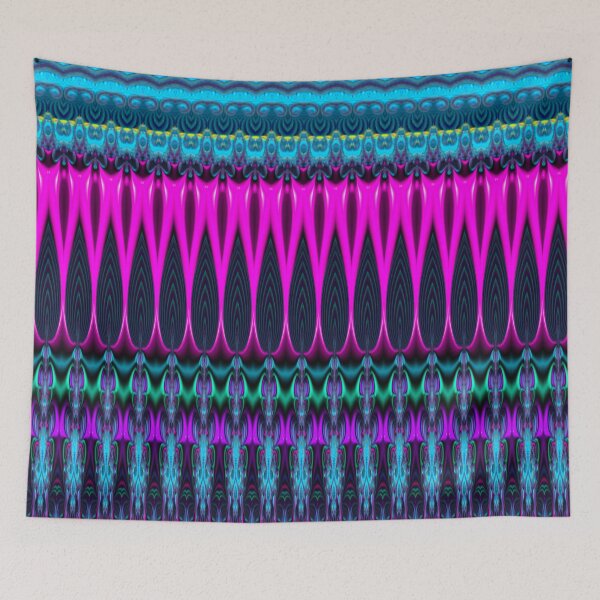 Item preview, Magenta and Blue Neo-Gothic Fractal Pattern designed and sold by Warren Paul Harris.