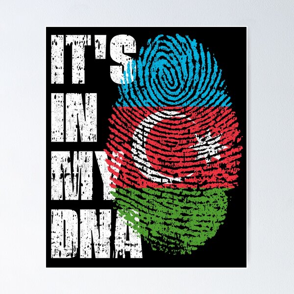 Item preview, IT'S IN MY DNA Azerbaijan Flag Roots designed and sold by CosmoKitsch.