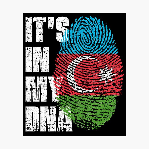 Item preview, IT'S IN MY DNA Azerbaijan Flag Roots designed and sold by CosmoKitsch.