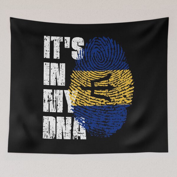 Item preview, IT'S IN MY DNA Barbados Flag Roots designed and sold by CosmoKitsch.
