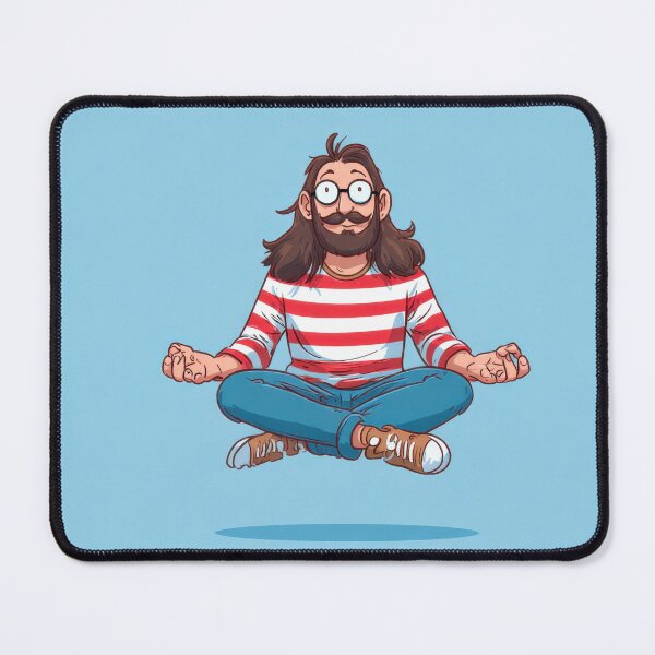Item preview, Man sits cross-legged in meditation designed and sold by anytka.