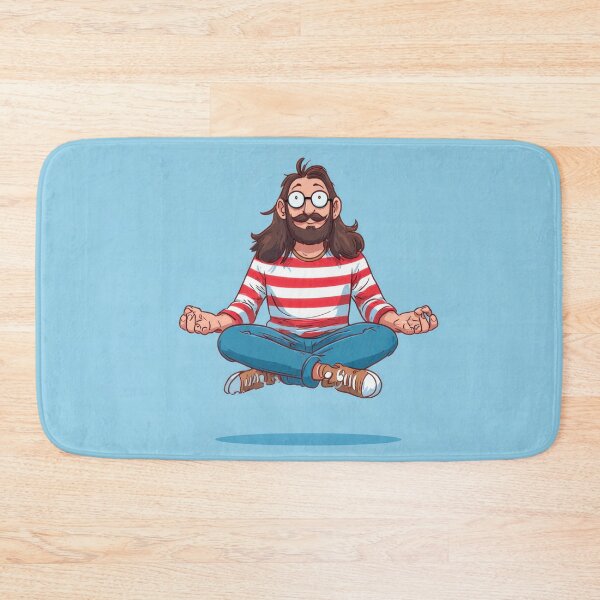 Item preview, Man sits cross-legged in meditation designed and sold by anytka.