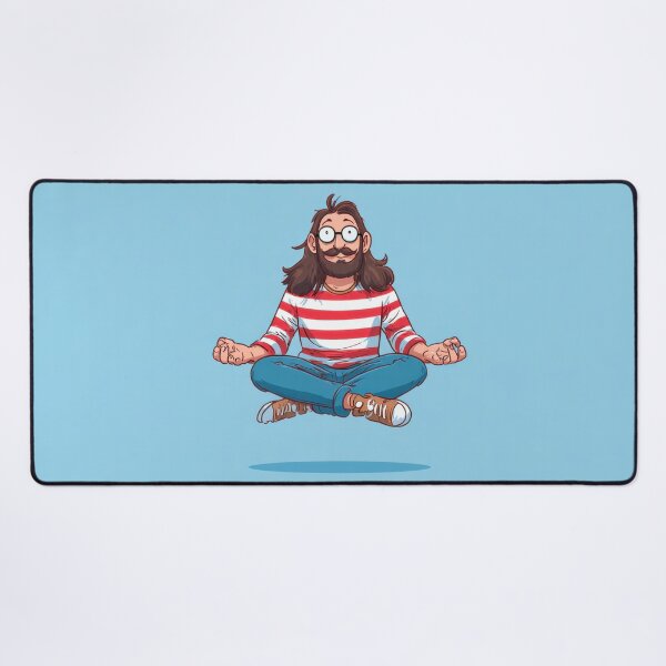Item preview, Man sits cross-legged in meditation designed and sold by anytka.