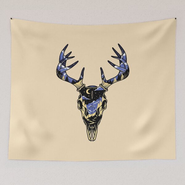 Item preview, Night Scenery Skull Deer designed and sold by Thunderbelts.
