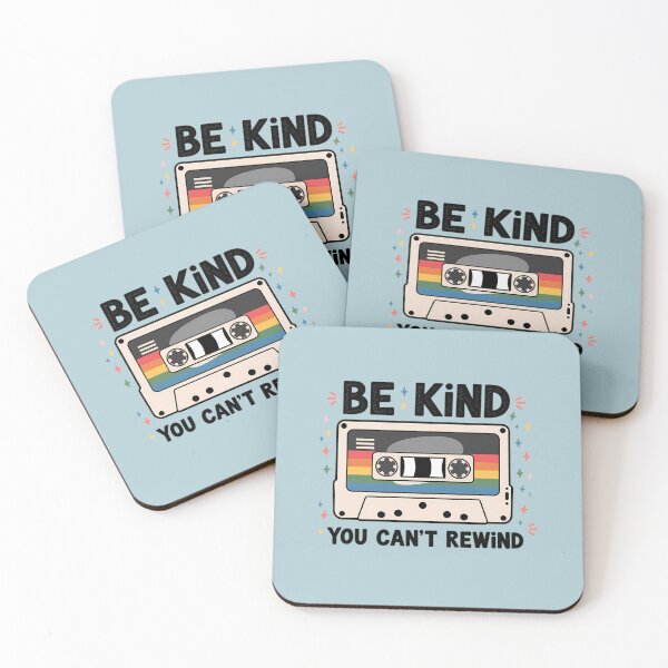 Item preview, Be Kind You Can’t Rewind – Retro Cassette Tape Quote, 80s Vintage Music Design designed and sold by Golden Blaze Studio.