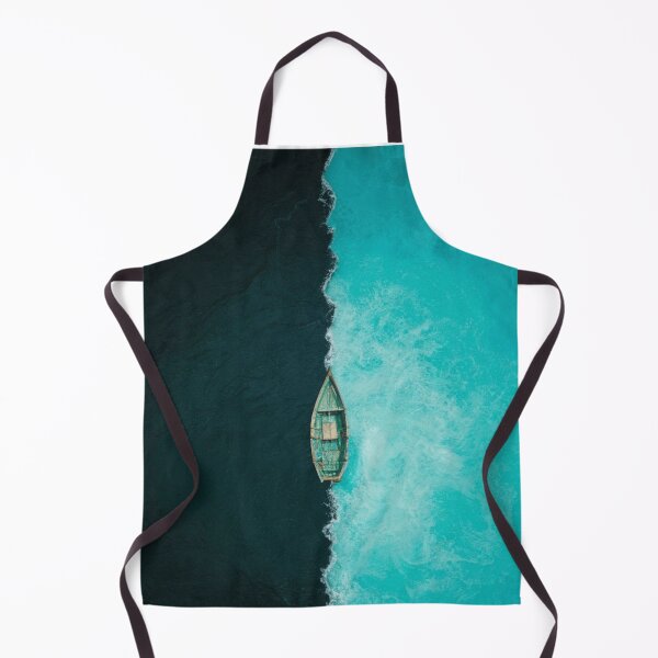 Item preview, Two Worlds Collision - Minimalist Ocean Boat Aerial Photography designed and sold by Fern & Fable.