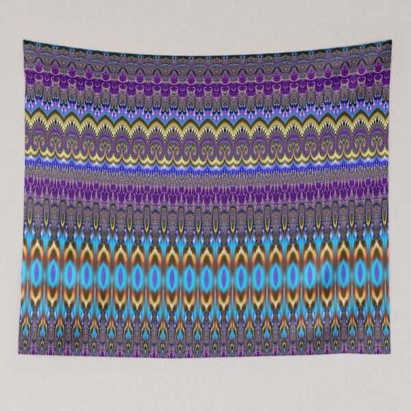 Item preview, Blue and Violet Neo-Gothic Fractal Pattern designed and sold by Warren Paul Harris.