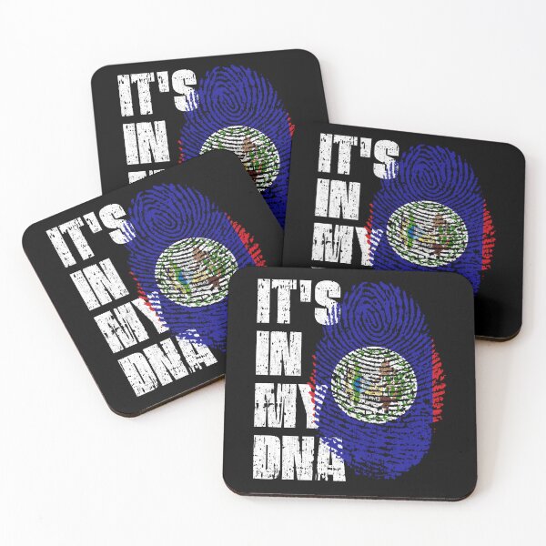 Item preview, IT'S IN MY DNA Belize Flag Roots designed and sold by CosmoKitsch.