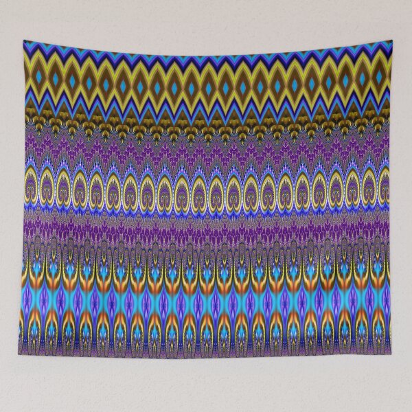 Item preview,  Gold, Blue and Violet Neo-Gothic Fractal Pattern designed and sold by Warren Paul Harris.