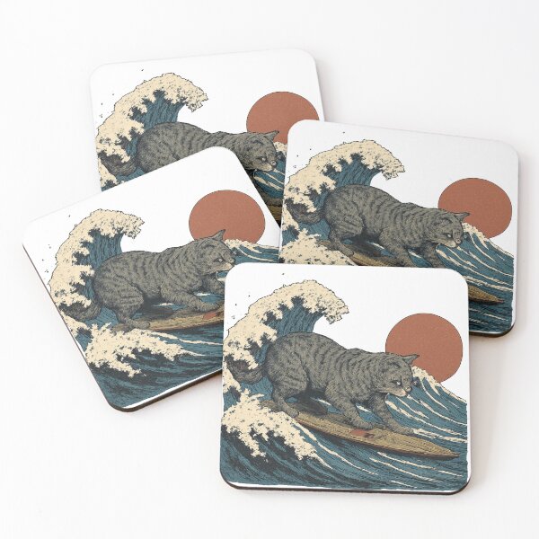 Item preview, Japanese Cat Surfing designed and sold by OmCollections.