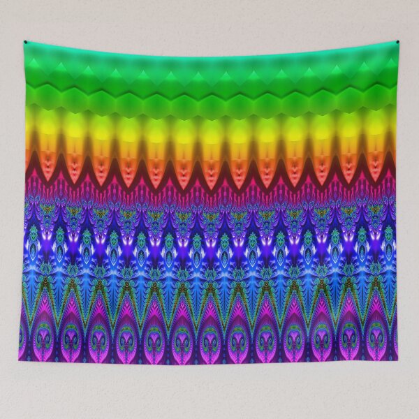 Item preview, Neon Rainbow Neo-Gothic Fractal Pattern designed and sold by Warren Paul Harris.