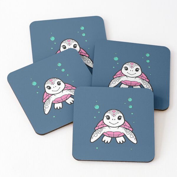 Item preview, Cute Turtle Underwater - Desaturated Blue Ocean designed and sold by Beachy.