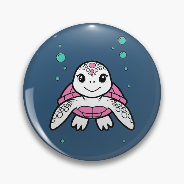 Item preview, Cute Turtle Underwater - Desaturated Blue Ocean designed and sold by Beachy.