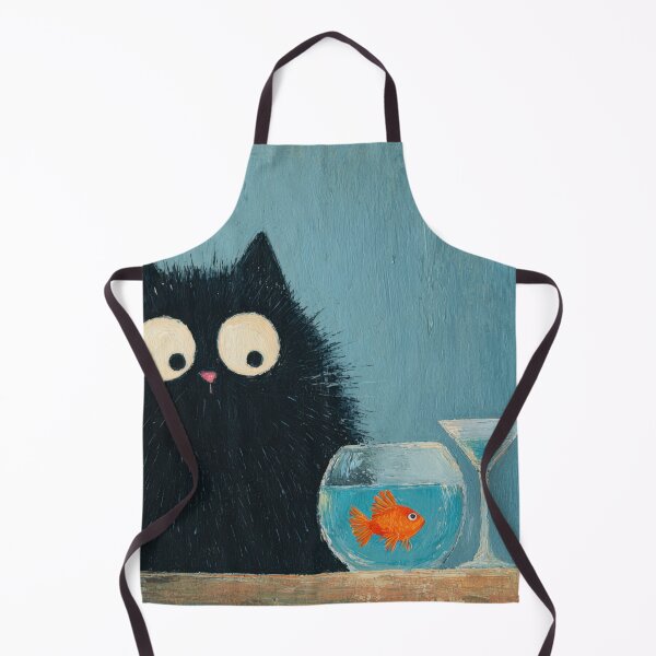 Item preview, Cute black cat watches goldfish bowl designed and sold by anytka.