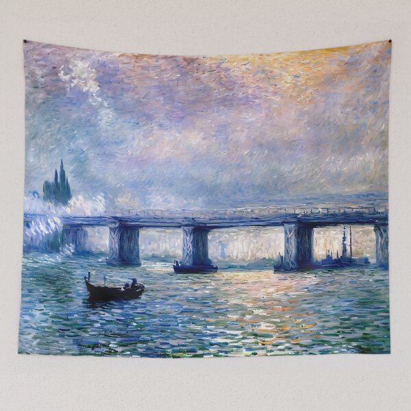 Item preview, Claude Monet's Charing Cross Bridge (1903) - An Ethereal Depiction of an Iconic Landmark designed and sold by artdesignsnow.