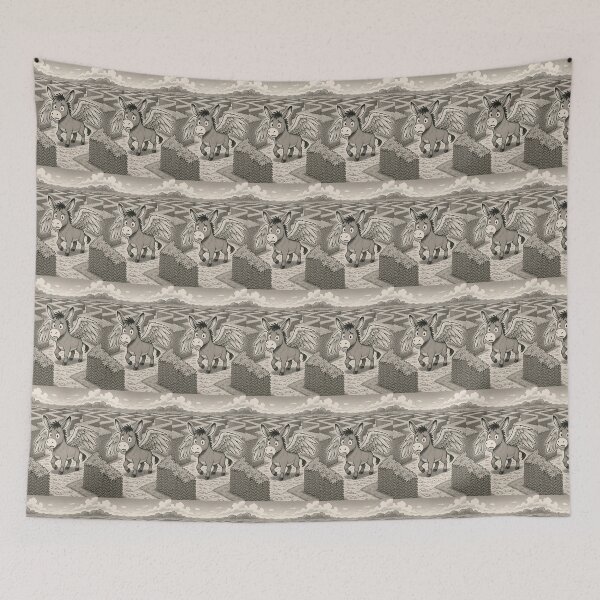 Item preview, Winged Donkey Lost in Maze designed and sold by ARTGENERATESART.