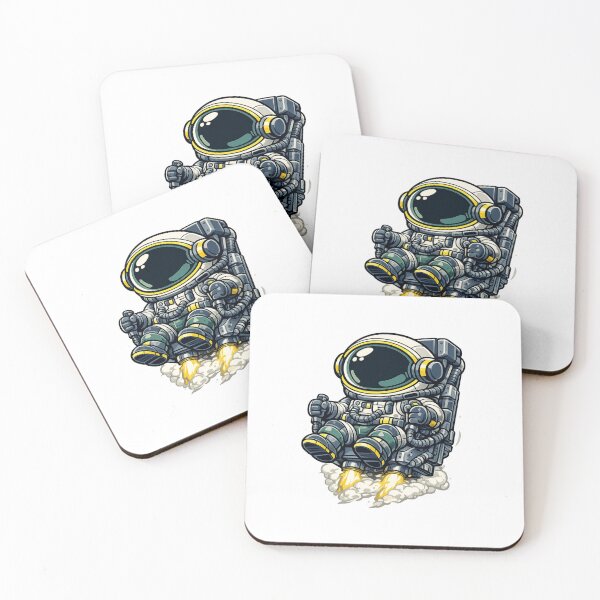 Item preview, Cute Astronaut Jetpack Cartoon Space Illustration designed and sold by Combat Skies.